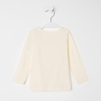 Лонгслив для девочки, цвет светло-бежевый, рост 74 см