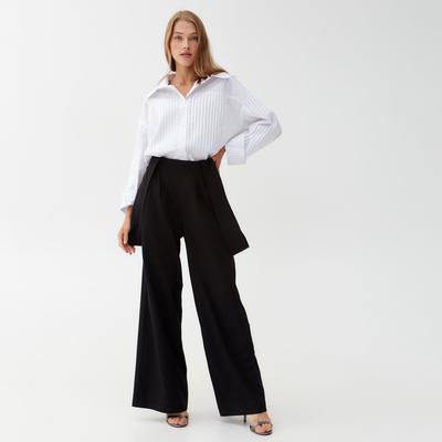 Брюки женские MINAKU: Casual Collection, чёрные, размер 48