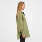 Рубашка женская MINAKU: Casual Collection цвет зелёный, р-р 44 - Фото 3