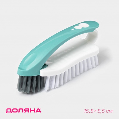Щётка утюжок для уборки двойная Доляна «Трансформер», 2 шт. пластик, жёсткая щетина, 15.5×5.5 см, МИКС