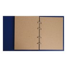 Альбом вертикальный для значков, с листами на ткани, 230 х 270 мм, бумвинил, синий - фото 9242067