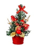 Искусственная ёлка настольная «Зимнее волшебство. Новогодний восторг», 20 см, красные банты, ветки ПВХ отгибаются - Фото 4