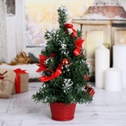 Искусственная ёлка настольная «Зимнее волшебство. Новогодний восторг», 30 см, красная пуансетия, ветки ПВХ отгибаются - Фото 3