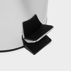 Ведро мусорное с педалью Доляна, 5 л, нержавеющая сталь, хромированное - Фото 4