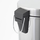 Ведро мусорное с педалью Доляна, 5 л, нержавеющая сталь, хромированное - Фото 5