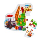 Пазл деревянный «Новый год! Машинки», 14 элементов - Фото 5