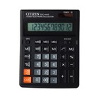 Калькулятор настольный Citizen "SDC-444S", 12-разрядный, 153 x 199 x 31 мм, двойное питание, черный - Фото 4