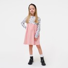 Платье детское с длинным рукавом KAFTAN "Amore", размер 34 (122-128) 5425427 - фото 13911095