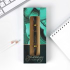 Подарочная ручка «Золотому учителю», матовая, металл, цвет темно-зеленый, синяя паста, 1.0 мм - Фото 2