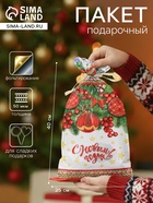 Пакет подарочный новогодний «Новогодние шары», для сладкого подарка, 25×40 см - Фото 1