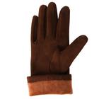 Перчатки женские, безразмерные, цвет рыжий - Фото 3