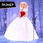 Кукла-модель шарнирная «Снежная принцесса Ксения», с аксессуаром, красно-белое платье - фото 6466896