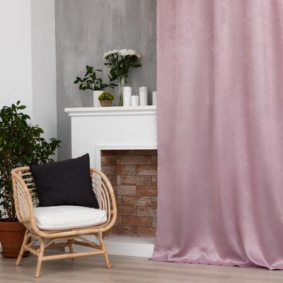 Штора портьерная «Этель. Классика», светло-розовая, 145×265 см