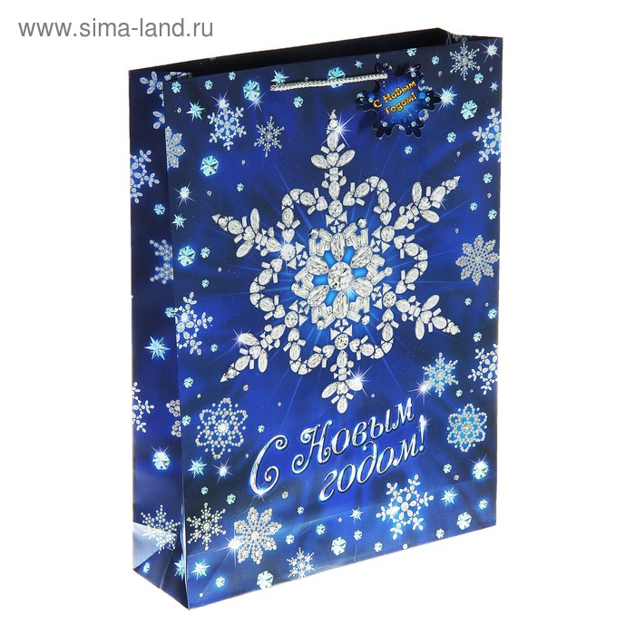 Пакет ламинированный MS Снежинка блестки - Фото 1