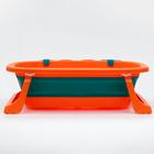 Ванночка детская складная со сливом, «Краб», 67 см., цвет бирюзовый/оранжевый - Фото 3