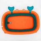 Ванночка детская складная со сливом, «Краб», 67 см., цвет бирюзовый/оранжевый - Фото 2