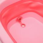 Ванночка детская складная со сливом, «Краб», 67 см., цвет розовый - Фото 4