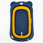 Ванночка детская складная со сливом, «Мишка», 83 см, синяя - фото 38809719