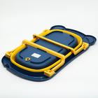 Ванночка детская складная со сливом, «Мишка», 83 см, синяя - фото 38809721