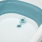 Ванночка детская складная со сливом, 75 см, цвет белый/голубой - Фото 3