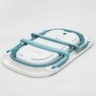 Ванночка детская складная со сливом, 75 см, цвет белый/голубой - Фото 5