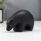 Сувенир керамика "Чёрный медведь" 6,8х5х11,5 см - фото 31263873