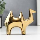 Сувенир керамика "Золотой верблюд" 11,2х4х13,7 см - фото 9383226