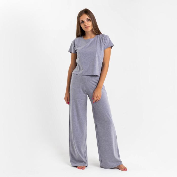 Комплект женский (футболка и брюки) KAFTAN "Basic" р. 40-42, серый - Фото 1