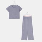 Комплект женский (футболка и брюки) KAFTAN "Basic" р. 40-42, серый - Фото 7
