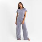 Комплект женский (футболка и брюки) KAFTAN "Basic" р. 48-50, серый - Фото 1