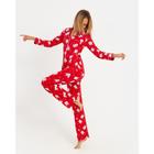 Пижама новогодняя женская (рубашка и брюки) KAFTAN Мишки, цвет красный, размер 40-42 - Фото 5