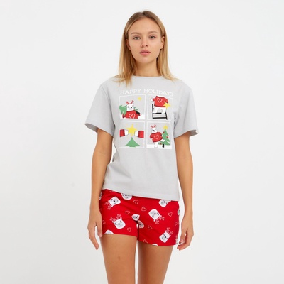 Пижама женская (футболка и шорты) KAFTAN "Мишки" размер 40-42