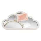 Зеркало настенное «Облачко», зеркальная поверхность 12 × 26 см, цвет белый - фото 24607411