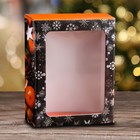 Коробка подарочная, крышка - дно, с окном «С Новым Годом», 18×15×5 см - Фото 1