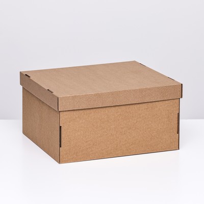 Складная коробка, крафт, 31,2 х 25,6 х 16,1 см