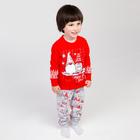 Пижама детская, цвет красный, рост 92 см - фото 9383690