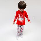 Пижама детская, цвет красный, рост 134 см - фото 35241333