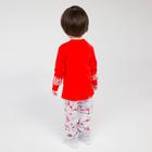 Пижама детская, цвет красный, рост 134 см - фото 35241335