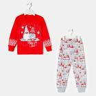 Пижама детская, цвет красный, рост 134 см - фото 35241336