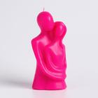 Свеча фигурная "Влюбленные", 12 см, розовая - фото 8675050
