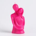Свеча фигурная "Влюбленные", 12 см, розовая - Фото 4