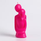 Свеча фигурная "Влюбленные", 12 см, розовая - фото 8675052