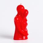 Свеча фигурная "Влюбленные", 12 см, красная - фото 9023451