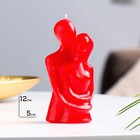 Свеча фигурная "Влюбленные", 12 см, красная - Фото 1
