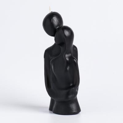 Свеча декоративная «Влюбленные», 12 см, чёрная