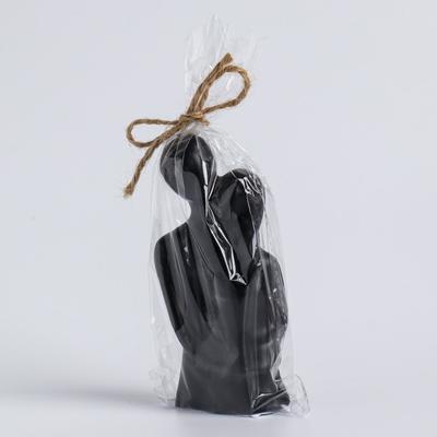 Свеча декоративная «Влюбленные», 12 см, чёрная