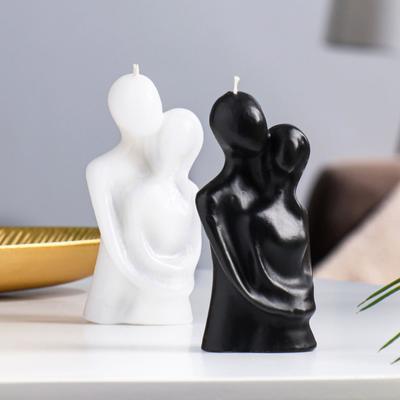 Свеча декоративная «Влюбленные», 12 см, чёрная