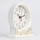 Часы настольные Love, бесшумные, 9 х 17 см, корпус белый с золотом - Фото 2