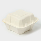 Ланч - бокс, коробка для бенто-торта и бургера, 450 мл, 15,2×15,4×8,8 см, сахарный тростник