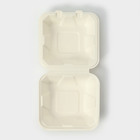 Ланч - бокс, коробка для бенто-торта и бургера, 450 мл, 15,2×15,4×8,8 см, сахарный тростник - Фото 5
